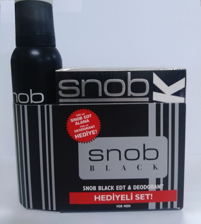Snob Black EDT Parfüm + Deodorant li Kofre For Men